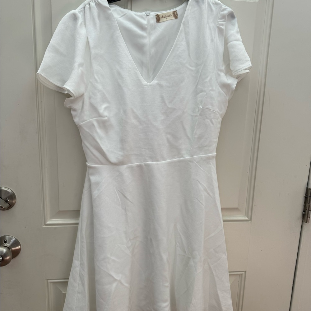 Altar’d State White V-Neck Dress Size small